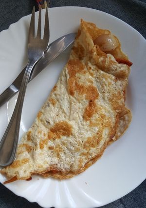 A picture of Onion Carrot Stuffed Omelette.