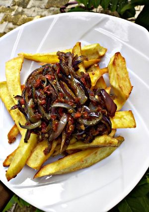 A picture of Sweet potato and onion sauce.