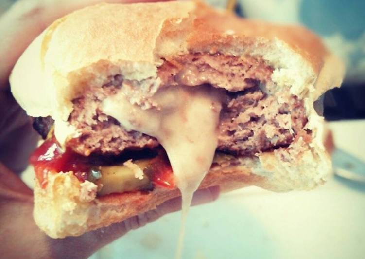 "The Full Monty" Stuffed Burger