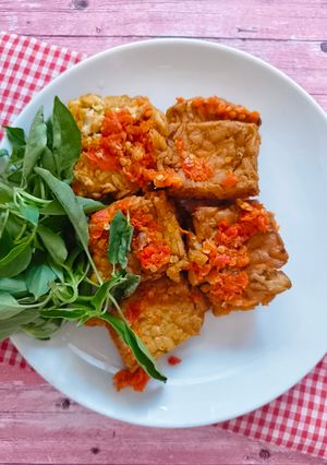 Foto resep Tempe Sambal Penyet Kemangi