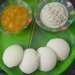 Idli by using idli rava A picture of Idli by using idli rava.