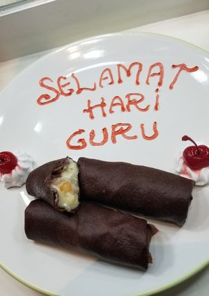 Foto resep Dadar gulung fla buah #terimakasihguru #gurukuidolaku