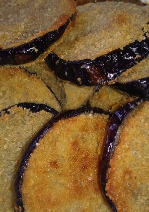 Una foto de Milanesas de berenjenas