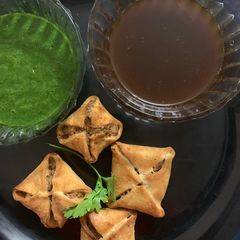 A picture of Designer airfried Rajma Samosa.