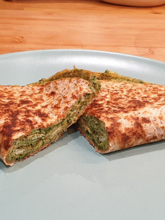 Una foto de Tortitas de espinacas y queso