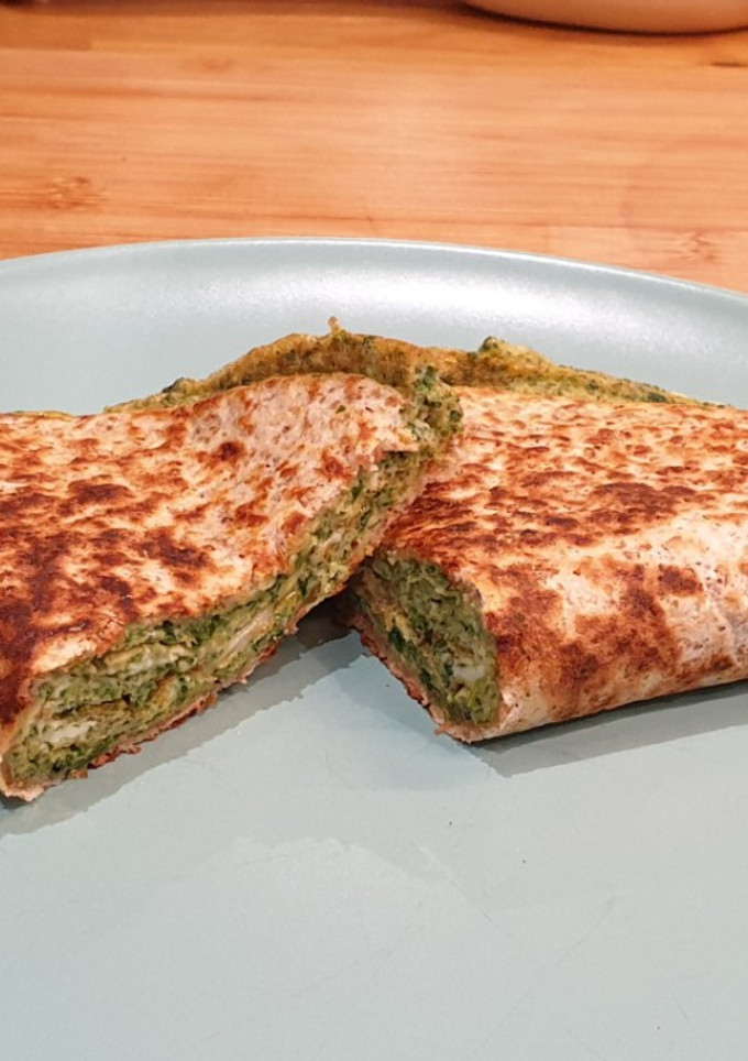 Una foto de Tortitas de espinacas y queso