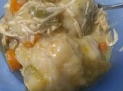 A picture of crockpot chicken dumplings