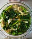 Canh Rau Xà Lách Xoong Nấu Nấm Chay