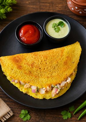 पनीर स्टफ्ड चीला - चीला का झटपट ब्रेकफास्ट रेसिपी मुख्य फोटो