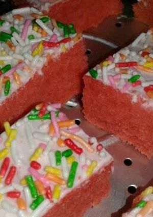Foto resep Cake merah sederhana