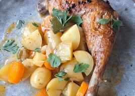 Poulet au paprika fumé et légumes rôtis