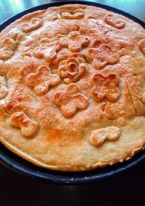 Una foto de Pastel de peras a la crema