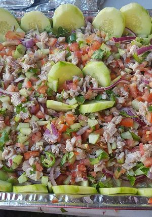 Una foto de Ceviche de pescado camarón y pulpo