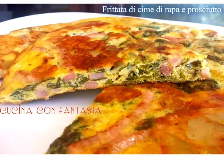 Frittata di cime di rapa e prosciutto cotto