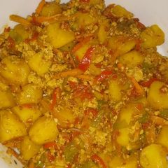 A picture of Curry potatoes.
