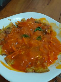 Foto resep Telur dadar asam manis (simpel fuyunghai)