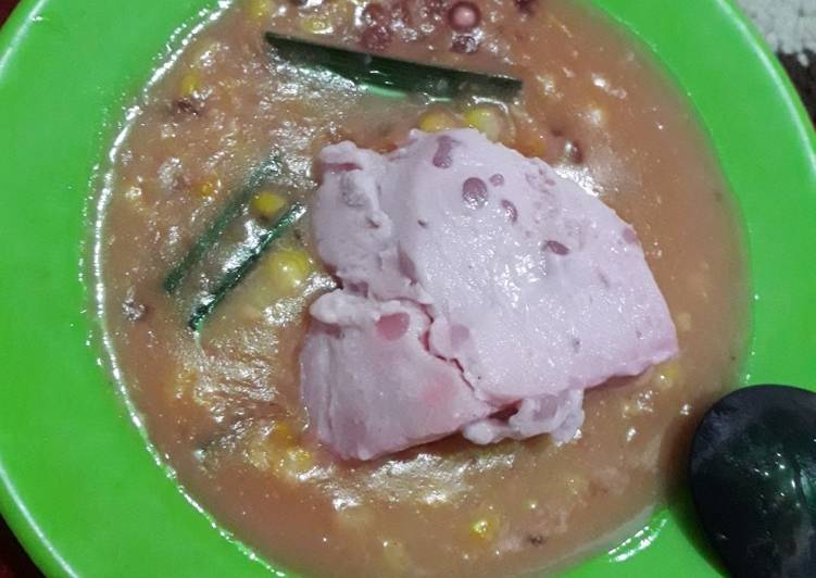 Bubur jagung mutiara + agar&#34; cocopandan mutiara