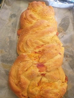 Una foto de Trenza de jamón y queso!