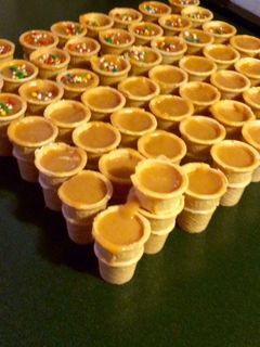 Una foto de Conitos rellenos de dulce de leche