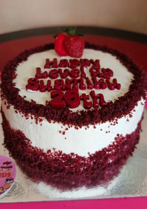 Foto resep Redvelved cake with cheese cream