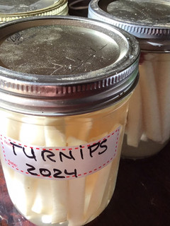 A picture of California Farm Pickled Turnip Sticks.
