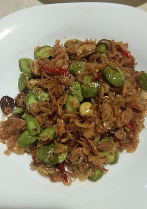 Foto resep Udang rebon pete