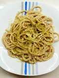 Spaghetti with Robiola and Pistachios