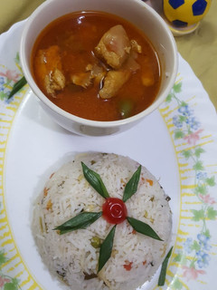 A picture of Chicken jalfrezi.