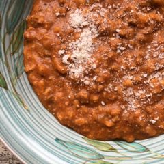 A picture of Homemade Meat Sauce with Rolled Oats & Lentil Flour.