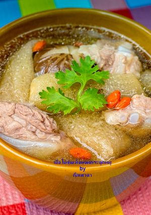 รูปของ เยื่อไผ่ตุ๋นเห็ดหอมกระดูกหมู