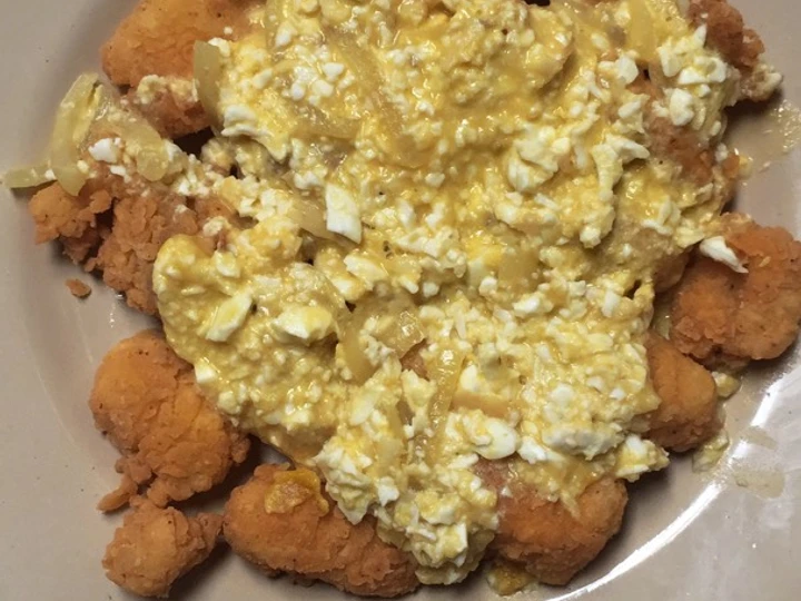 Langkah Gampang Menyiapkan Resep  Dory Crispy with Salted Eggs Sauce yang Menggugah Selera, Sempurna