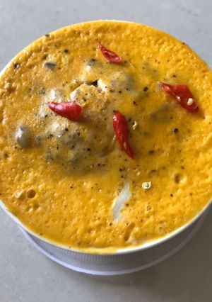 Hình của món Mắm cá lóc chưng trứng.