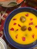 Mango custard with gulab jamun