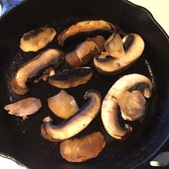 A picture of California Farm Broiled in Butter Portobello Mushrooms.