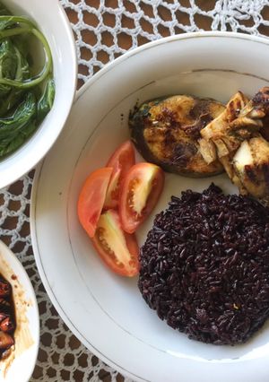 Foto resep (Eat Clean Menu) Ikan Bakar + Sayur Bayam #ResepPertamaKu