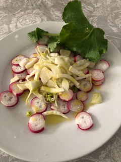 Una foto de Ensalada de rábano y bulbo de hinojo