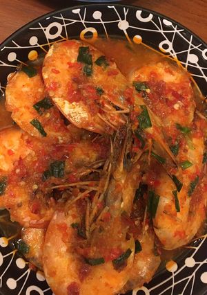 Foto resep Udang Saus Pedas