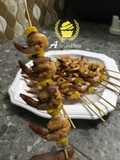 Skewer shrimp Recipe #4weekschallenge #idilfitrichallange