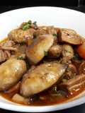 Solomillo con verdura y championes