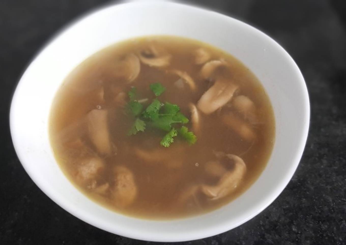 Mushroom corn garlic soup