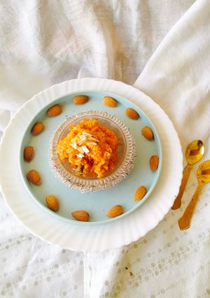 A picture of GAJAR KA HALWA (Carrot Pudding).