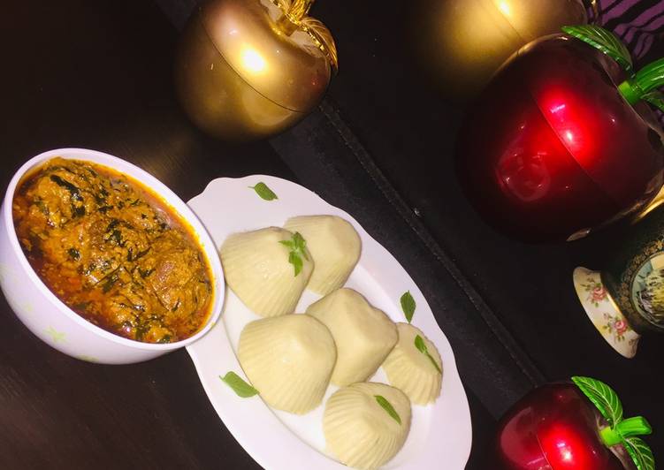 My Grandma Pounded yam and egusi soup