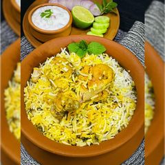 A picture of Hyderabadi Chicken Dum Biryani.