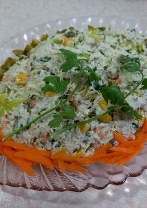 عکسی از دستور سالاد مرغ و جعفری