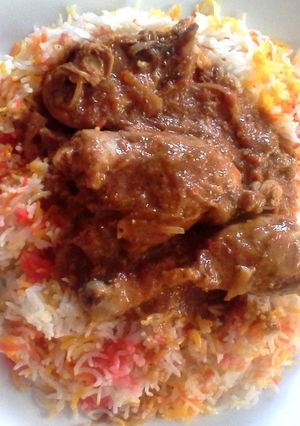 A picture of Chicken Biryani.