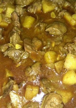 A picture of MATTE(chicken liver) CURRY.