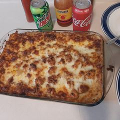 A picture of Delicious Italian Lasagna With Bechamel Sauce.