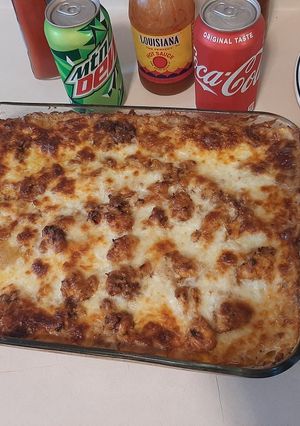 A picture of Delicious Italian Lasagna With Bechamel Sauce.