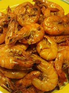 Una foto de Gambas a la plancha con ajo y perejil