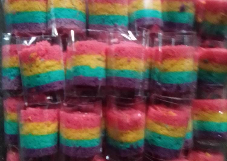 Mini roll cake rainbow
